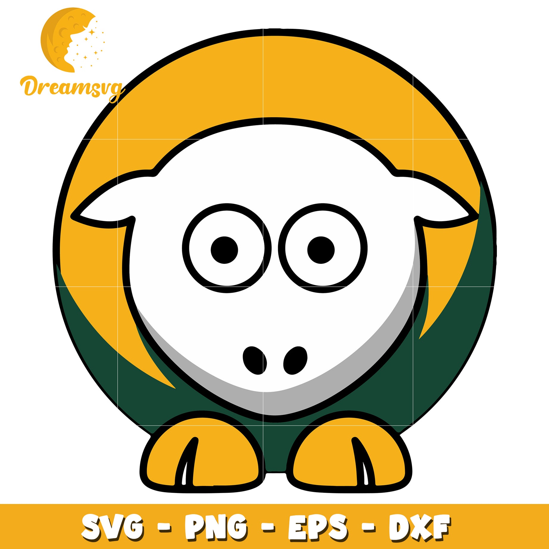 Cute Sheep SVG PNG EPS DXF Cut File