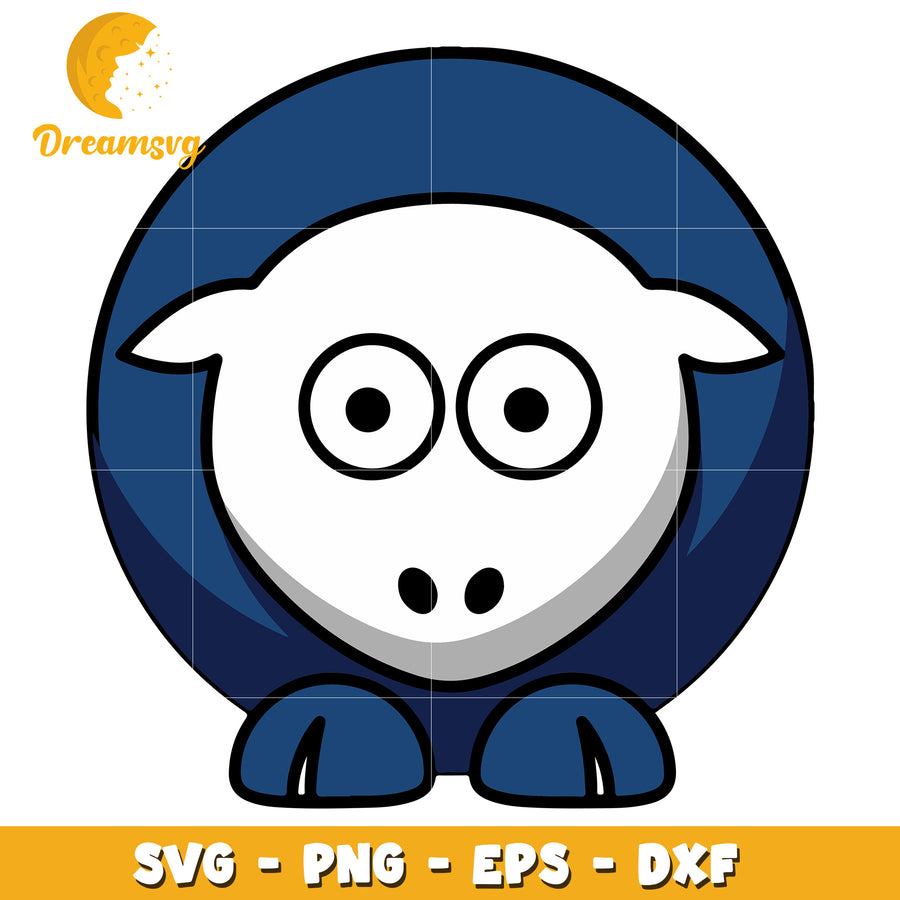 Cute Sheep SVG PNG EPS DXF Files