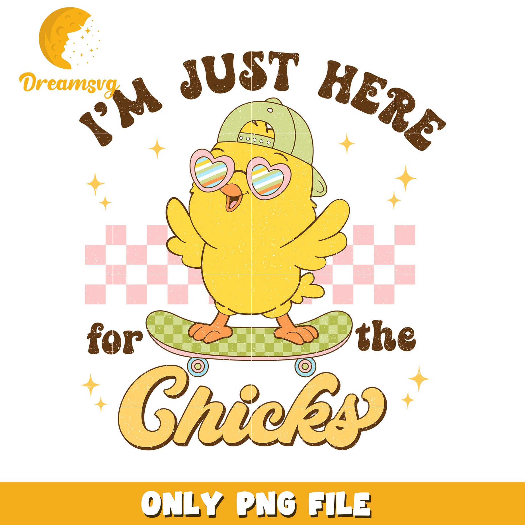 Cute Skateboarding Chick Design for Fun Apparel PNG