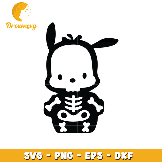 Cute Skeleton Puppy SVG Cut File
