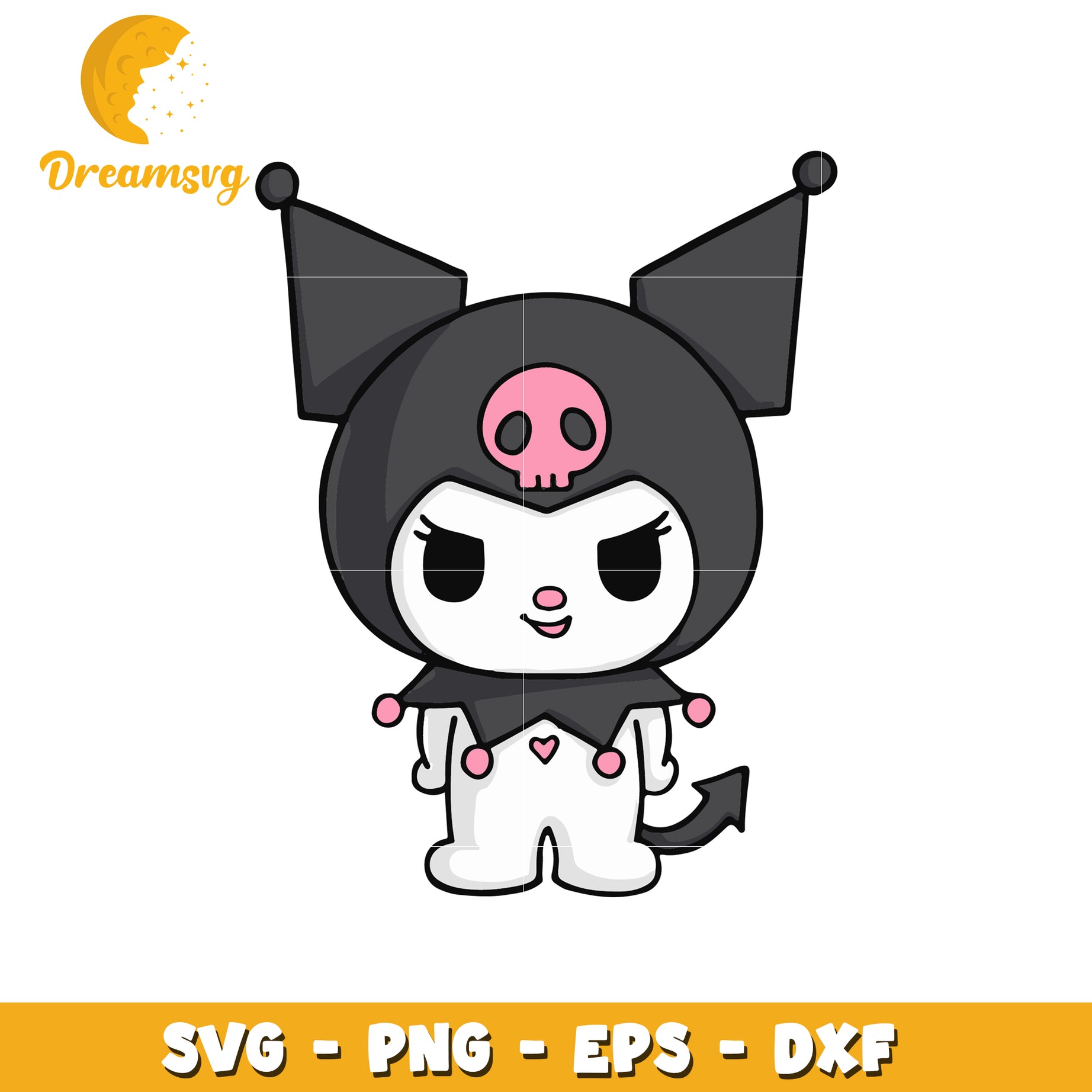 Cute Skull Character SVG Clipart for Creative Projects Online