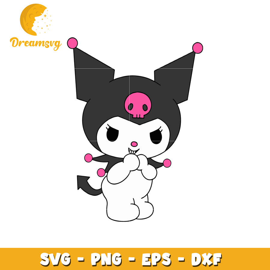 Cute Skull Character SVG Design for Crafting