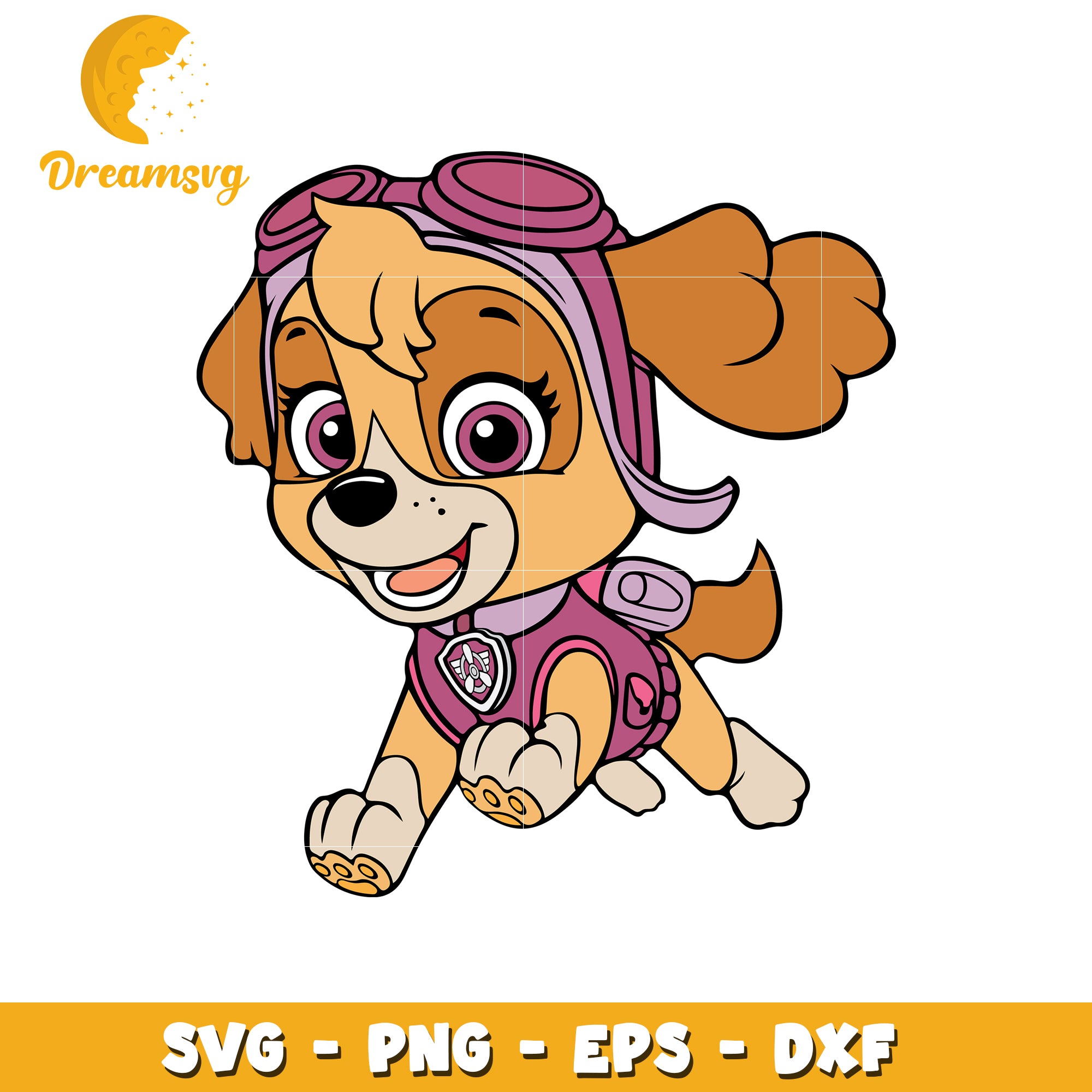Cute Skye Paw Patrol SVG Design for Kids Crafts and Décor