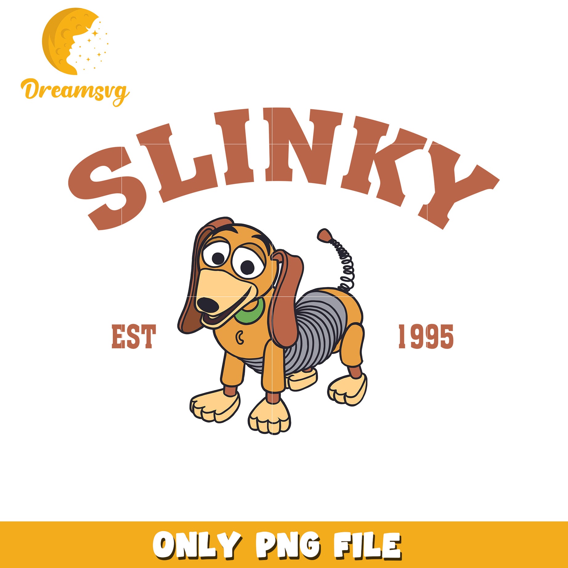 Cute Slinky Dog PNG File for Kids Decor and Gifts