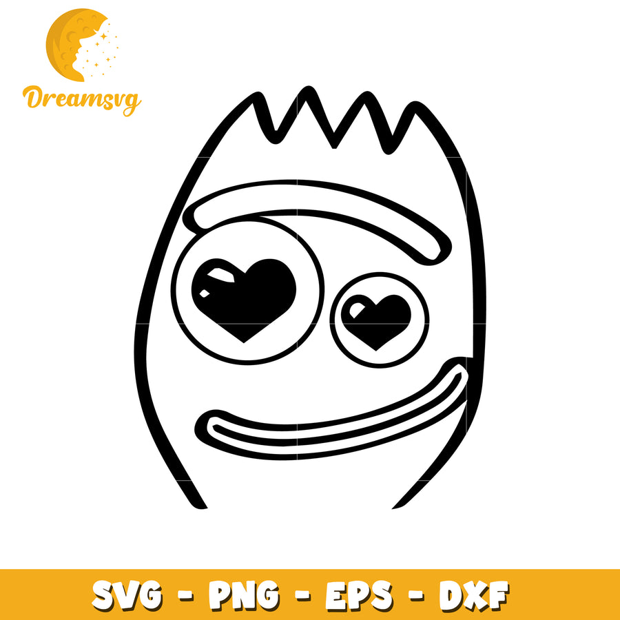 Cute Smiling Character SVG File for Crafts and Design