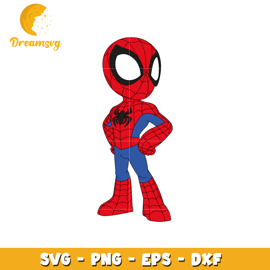 Cute Spider-Man SVG File for Craft and Design Projects