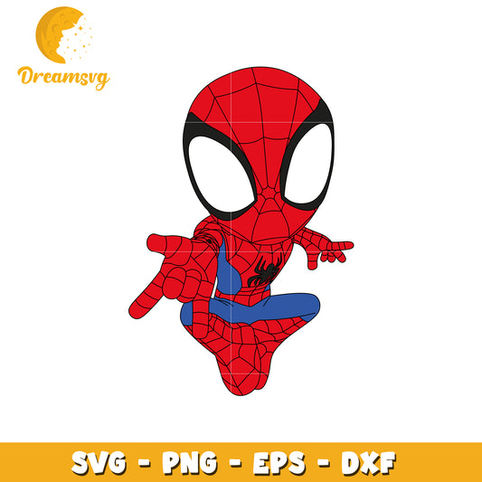Cute Spider-Man SVG File for Crafting Projects and Designs