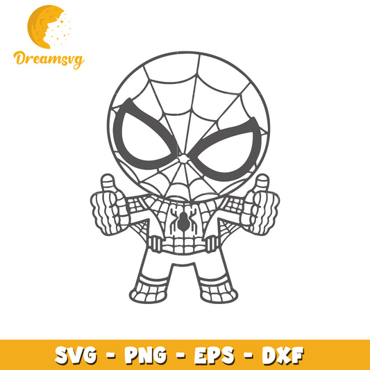 Cute Spider-Man SVG PNG EPS DXF