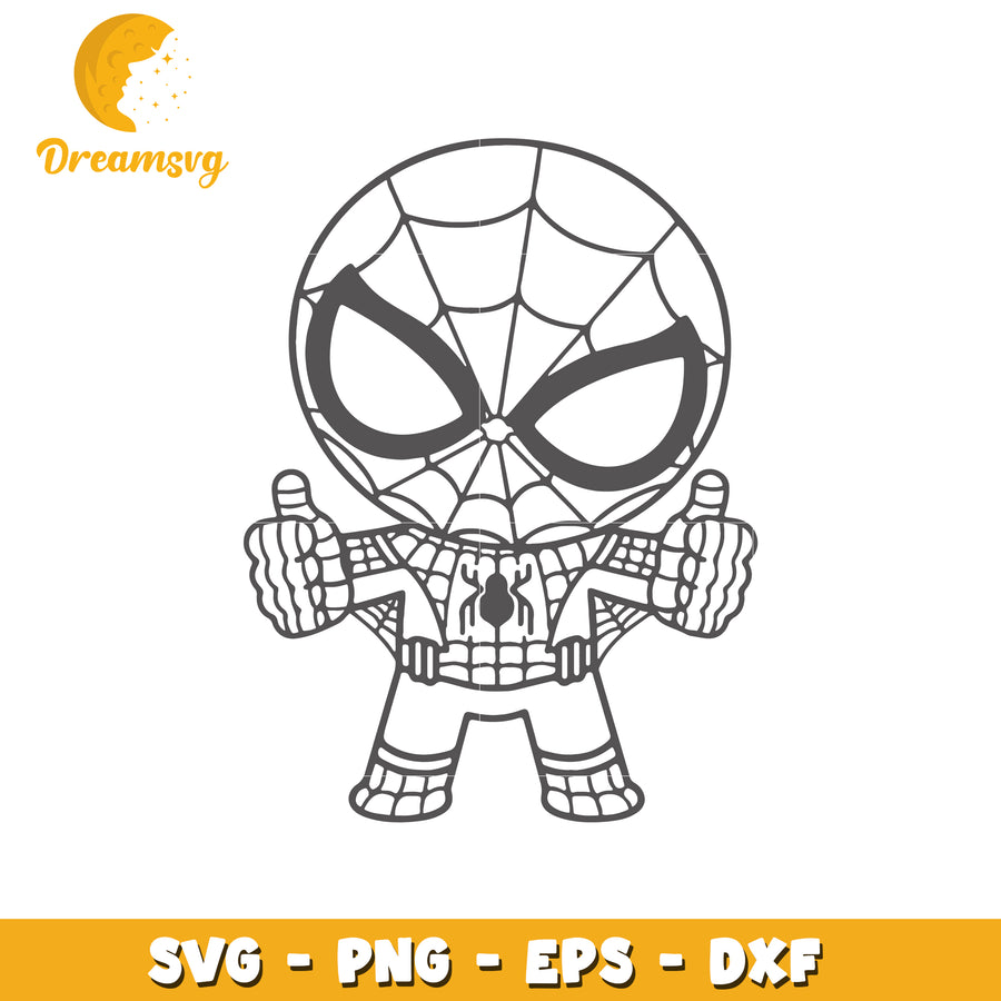 Cute Spider-Man SVG PNG EPS DXF