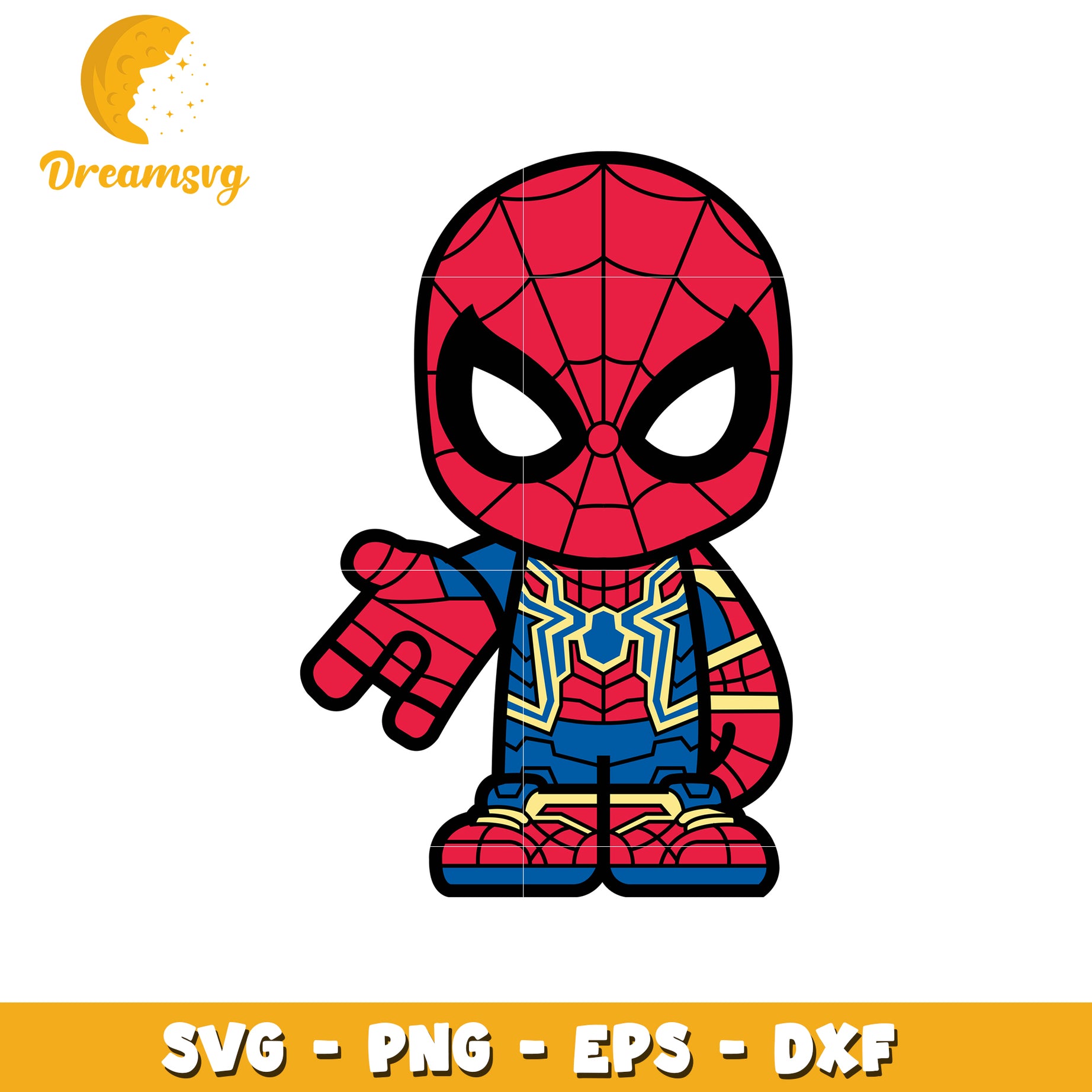 Cute Spider-Man SVG, PNG, EPS, DXF