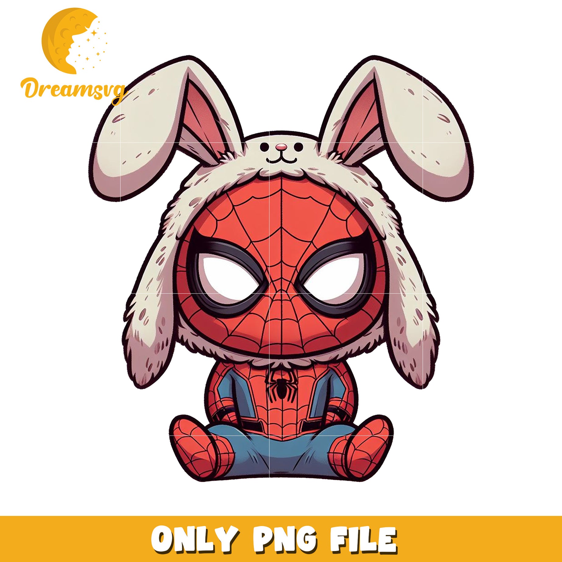 Cute Spider Bunny PNG File for Kids Art and Crafts