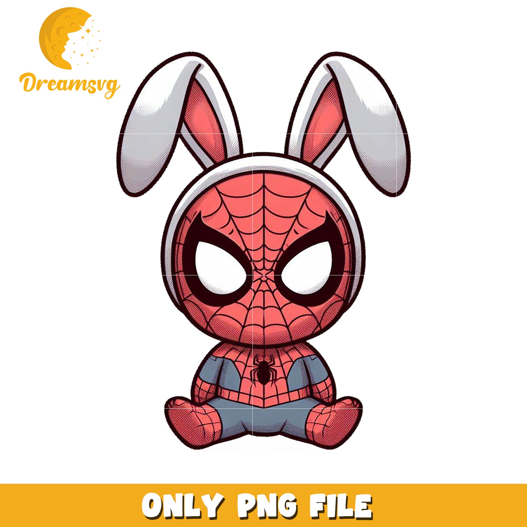 Cute Spider Bunny PNG File for Kids Party Fun Design