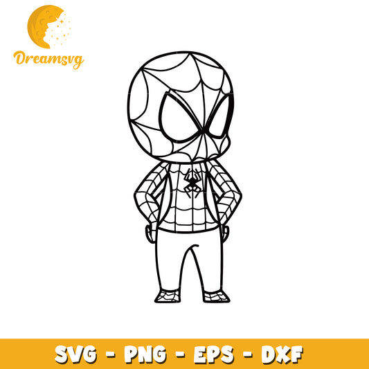 Cute Spider Character SVG for Kids Crafts and Projects