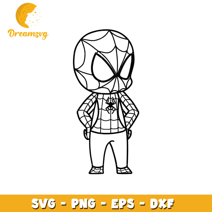 Cute Spider Character SVG for Kids Crafts and Projects