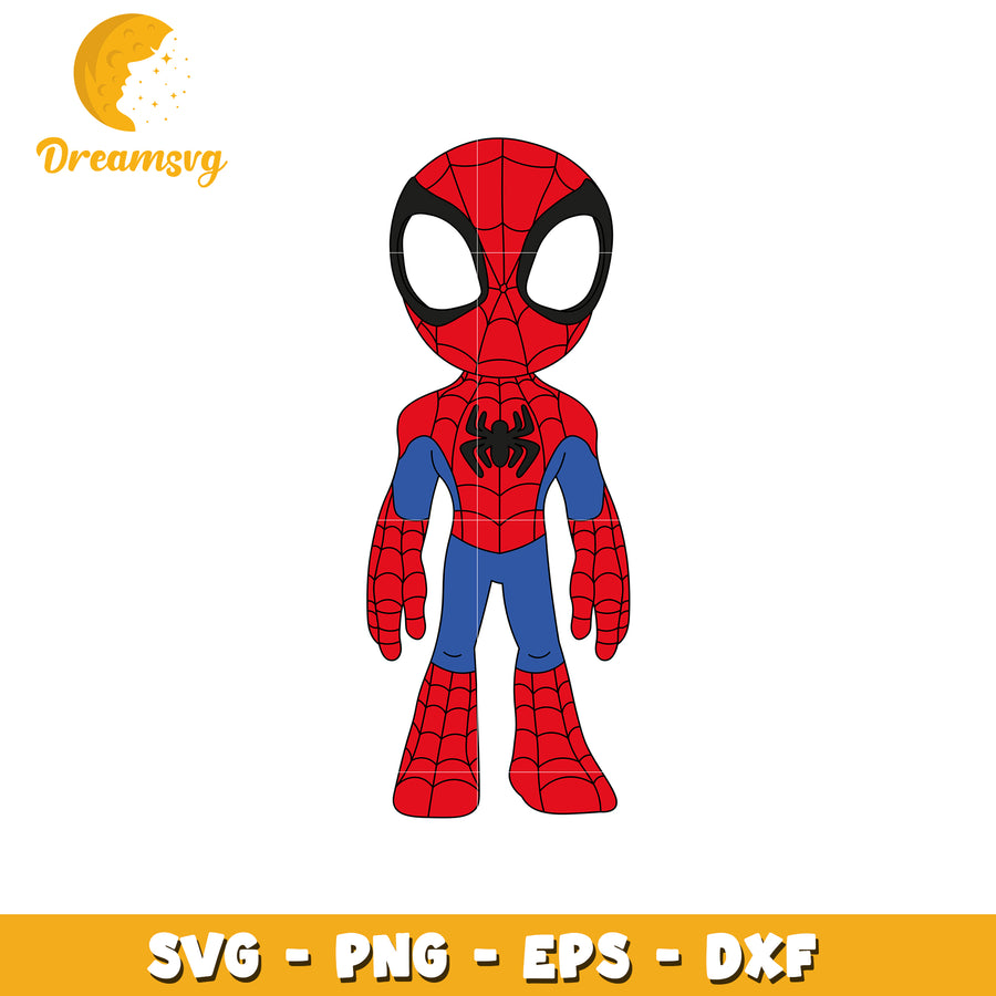 Cute Spider Hero SVG Design for Craft Projects and Toys