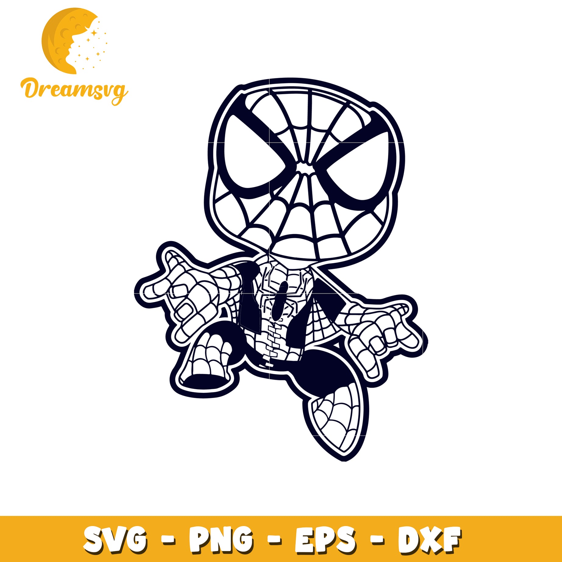 Cute Spider Man SVG Clipart for Crafting Projects Online