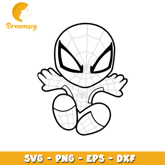 Cute Spider Superhero SVG for DIY Crafts and Designs