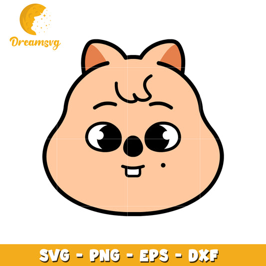 Cute Squirrel Face SVG PNG EPS DXF