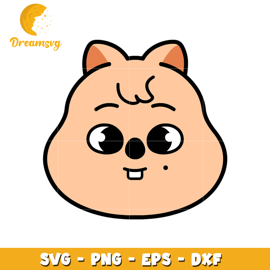 Cute Squirrel Face SVG PNG EPS DXF