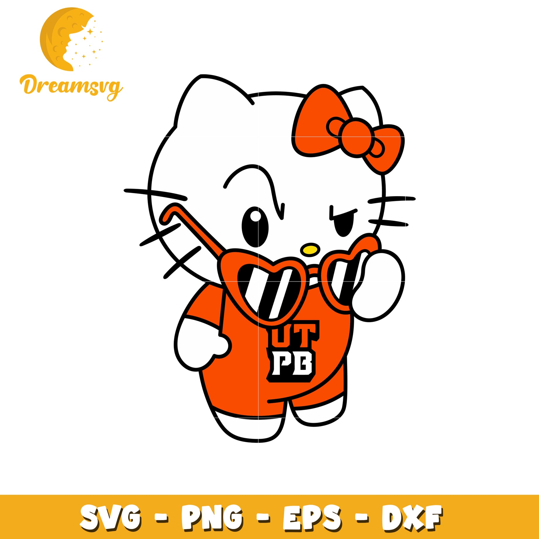 Cute Stylish Cat Character SVG Design for Crafts