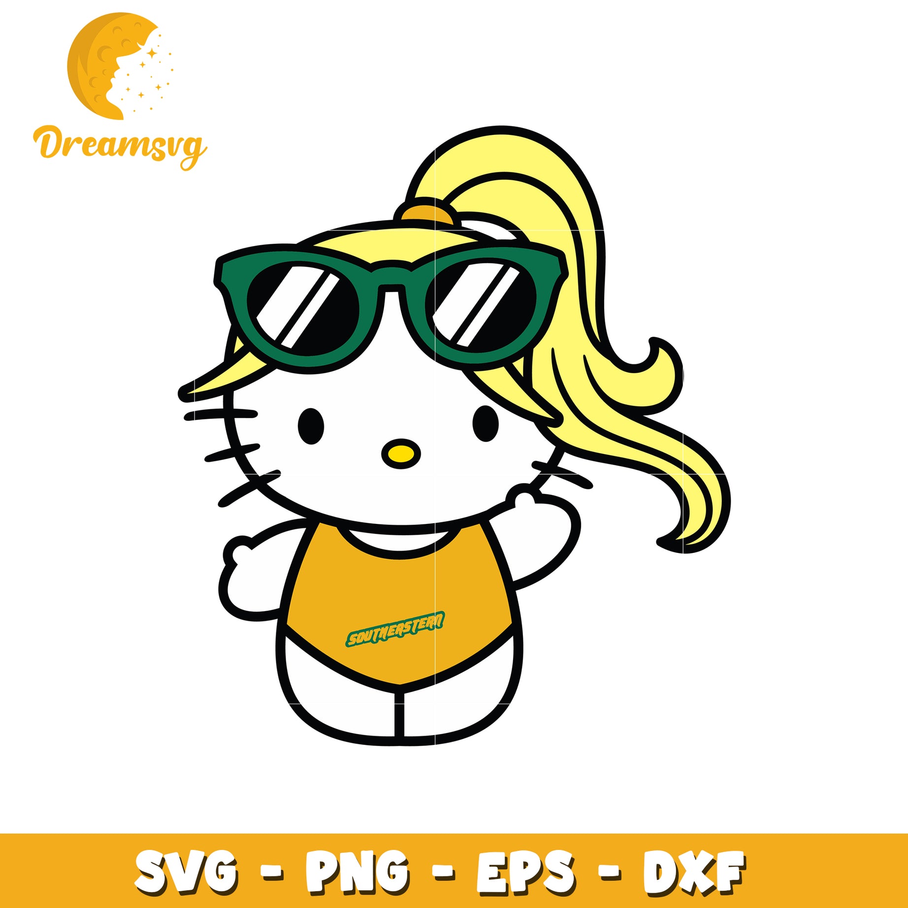 Cute Summer Hello Kitty SVG Design for Crafts
