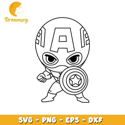 Cute Superhero Character SVG Design for Cricut Projects
