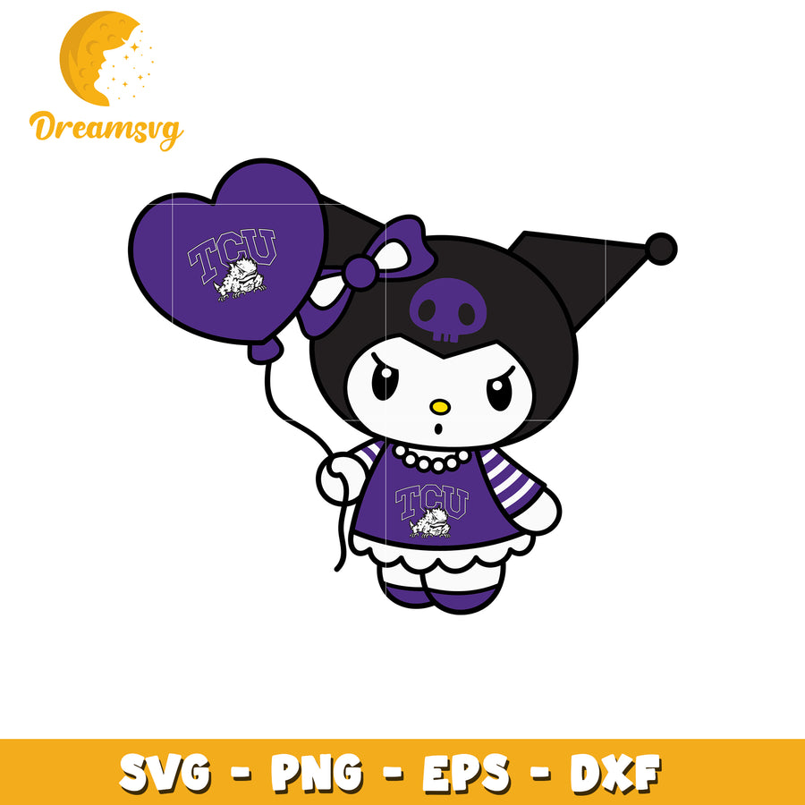 Cute TCU Themed SVG Design for Crafting Fun