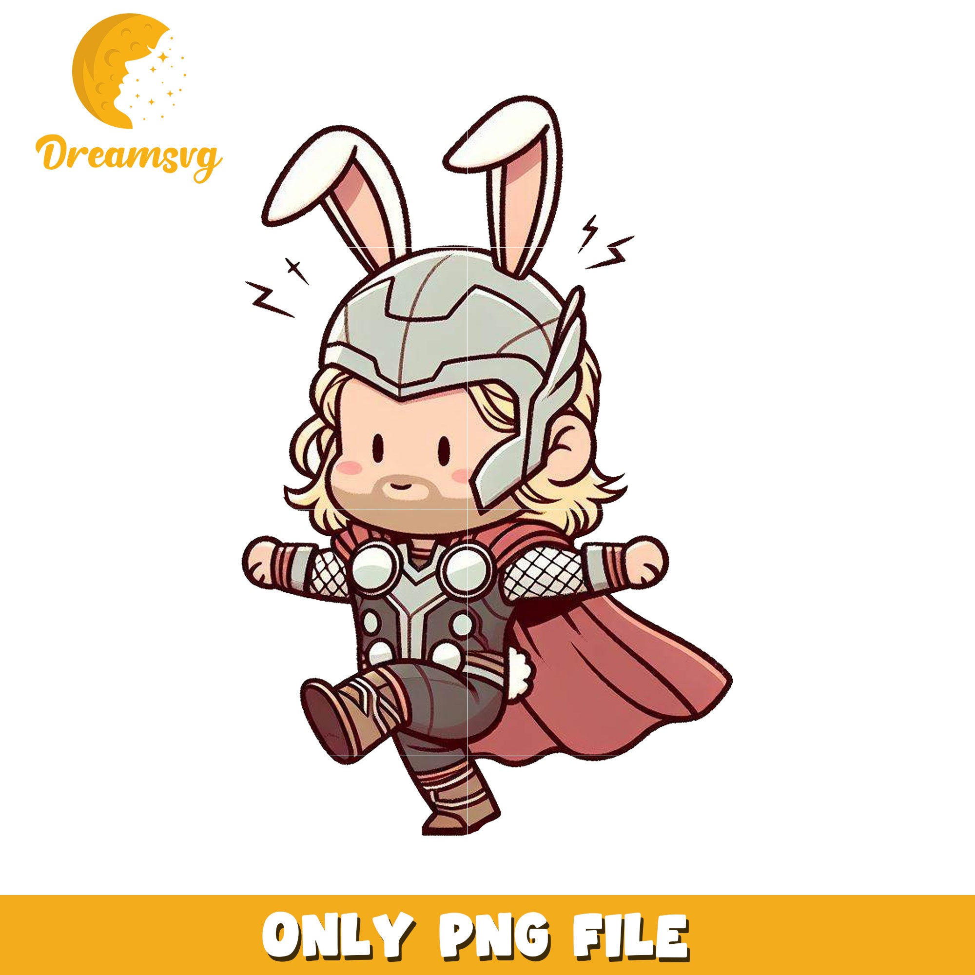 Cute Thor Bunny PNG Clipart – DreamSVG Store