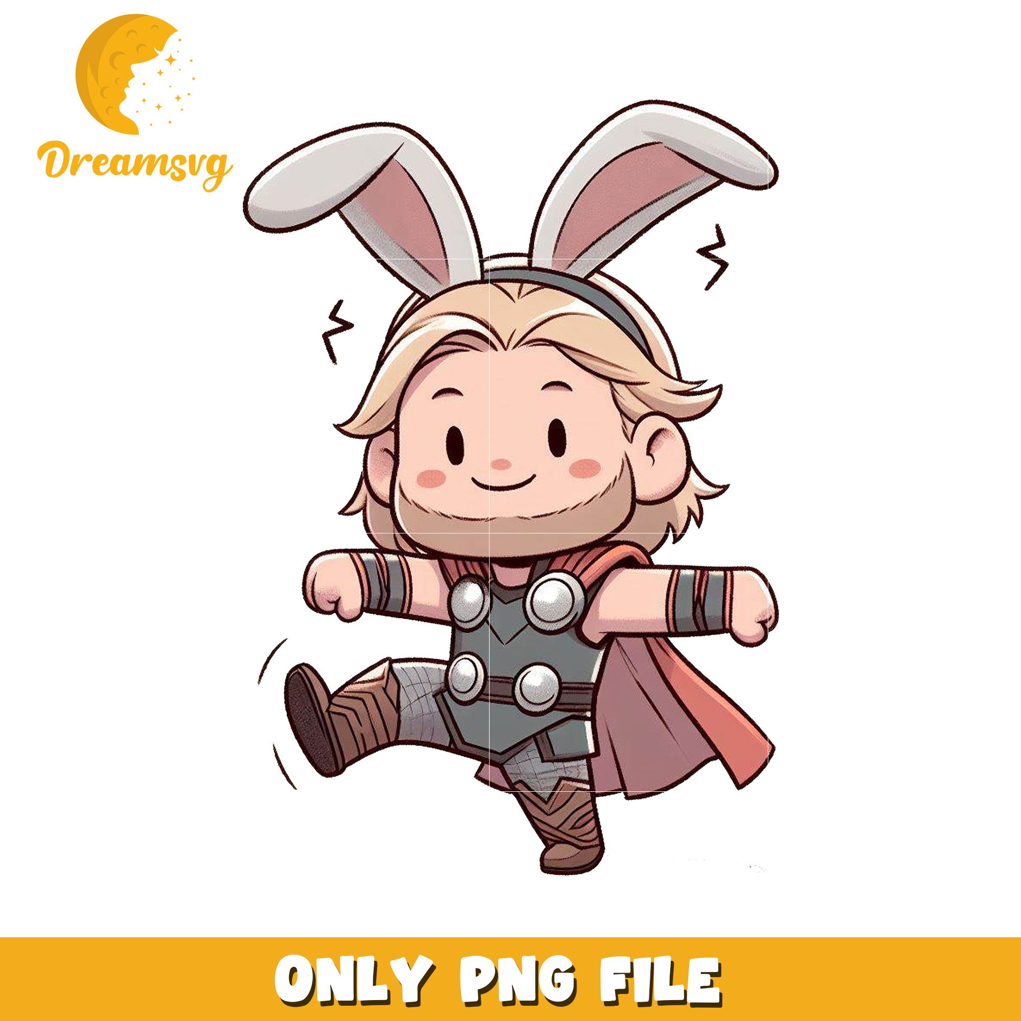 Cute Thor Bunny PNG Download – DreamSVG Store