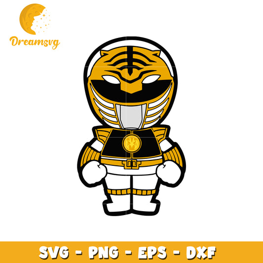 Cute Tiger Power Ranger SVG PNG EPS DXF