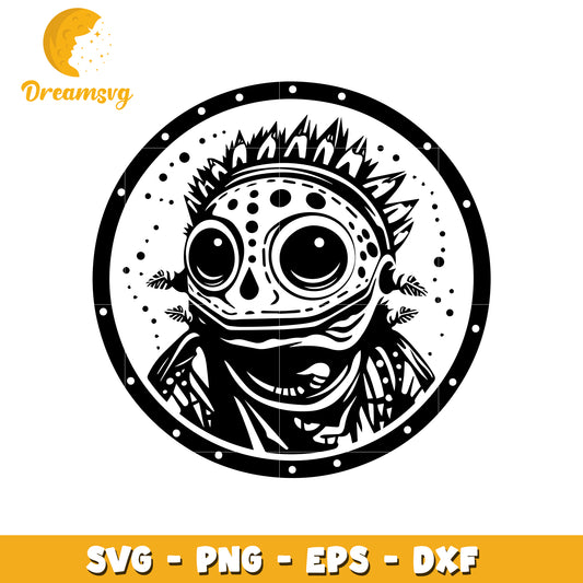 Cute Tribal Frog SVG Cut File