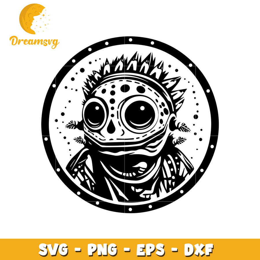 Cute Tribal Frog SVG Cut File