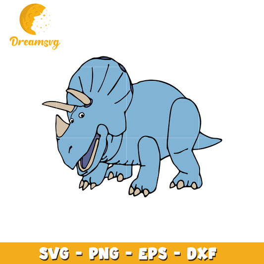 Cute Triceratops SVG PNG EPS DXF
