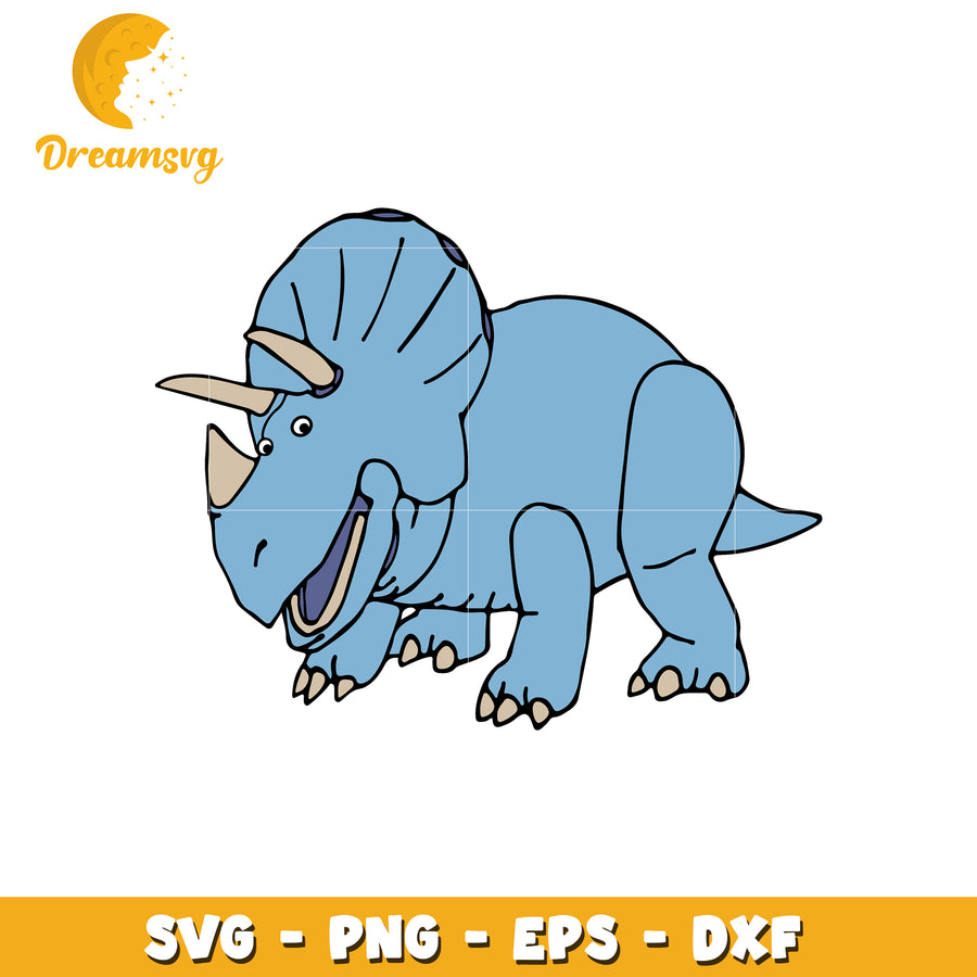 Cute Triceratops SVG PNG EPS DXF