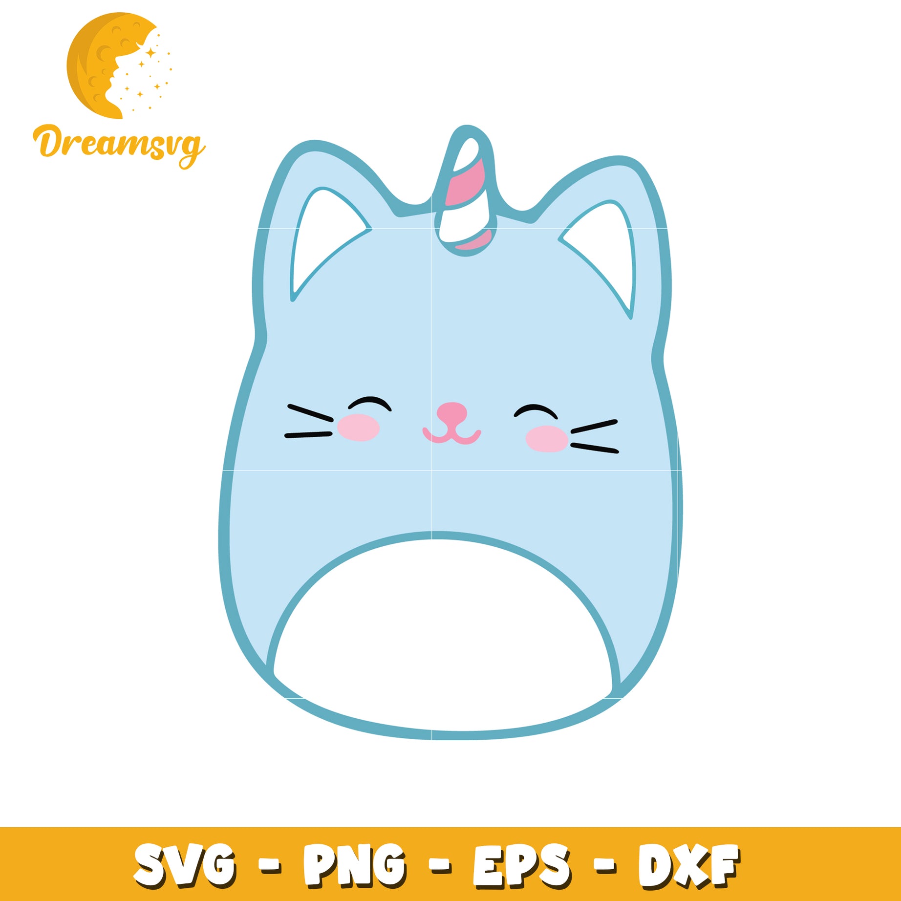 Cute Unicorn Cat SVG Cut File