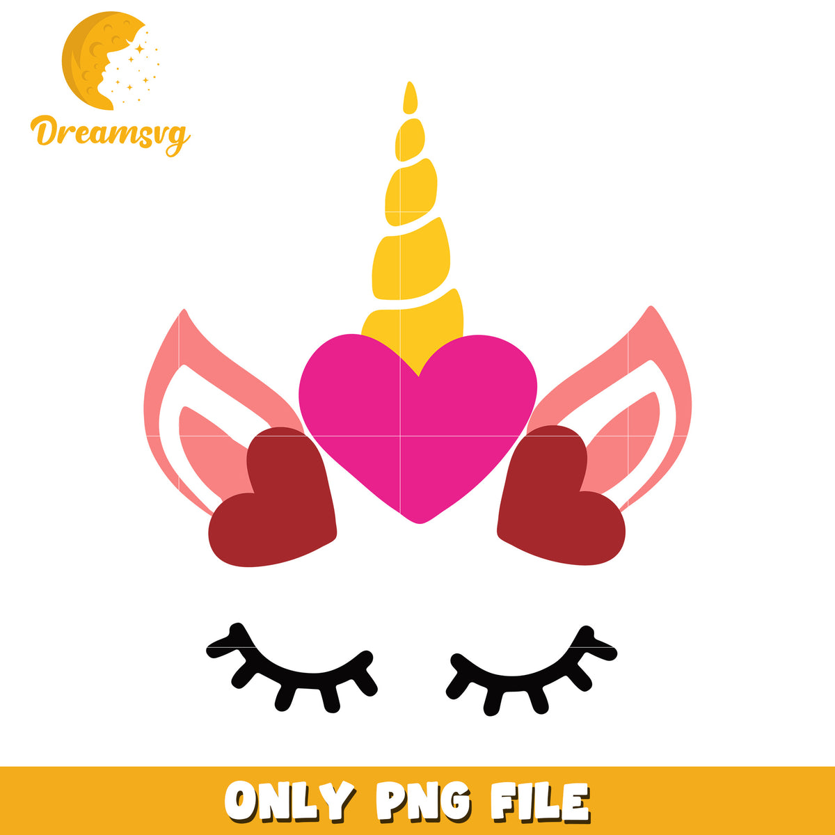 Cute Unicorn Face PNG Download – DreamSVG Store