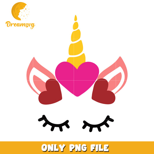 Cute Unicorn Face PNG Download