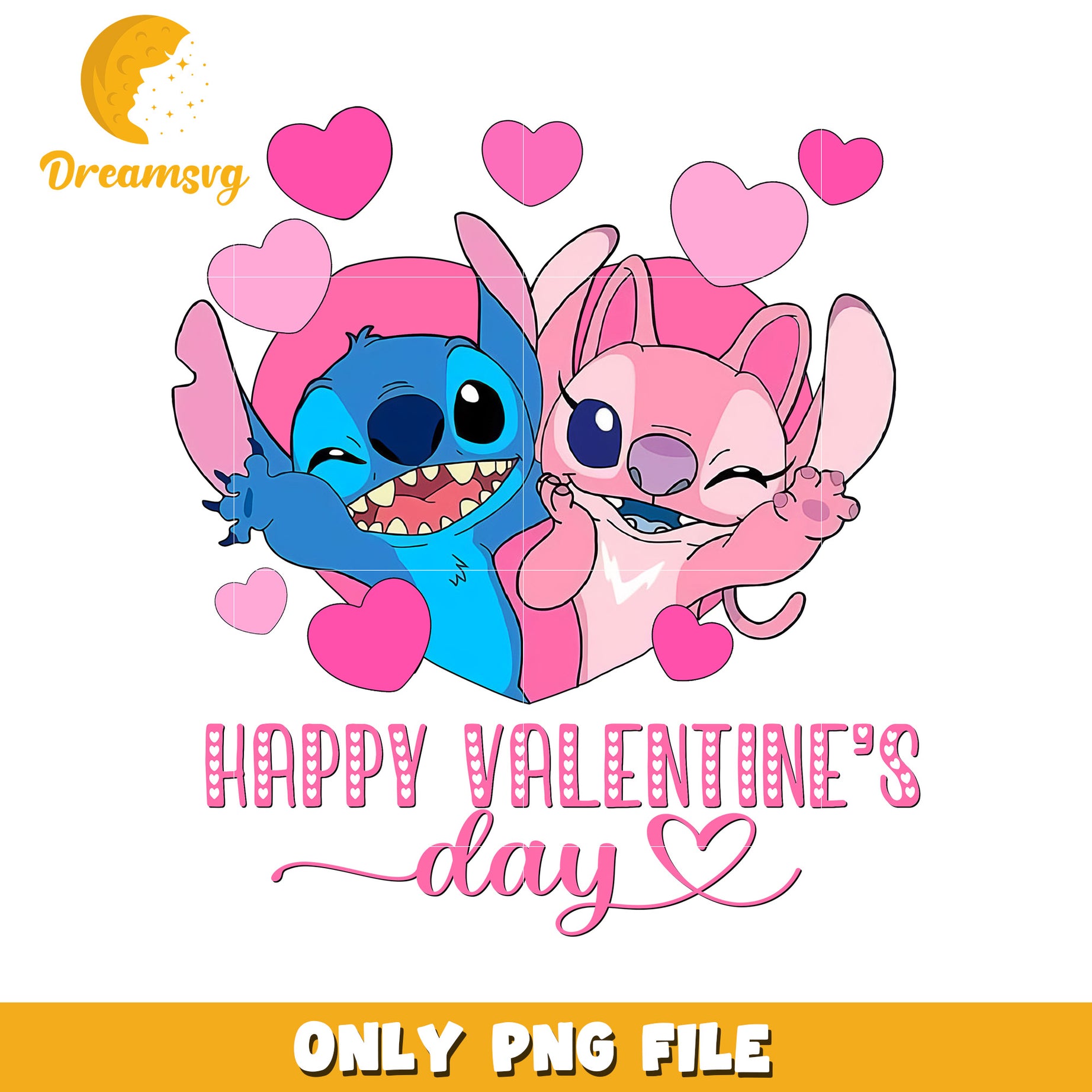 Cute Valentine's Day PNG with Adorable Cartoon Characters