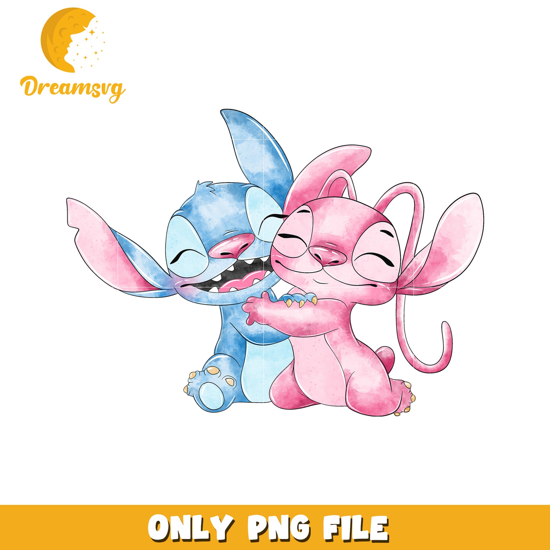 Cute Watercolor Cartoon Characters PNG Download File