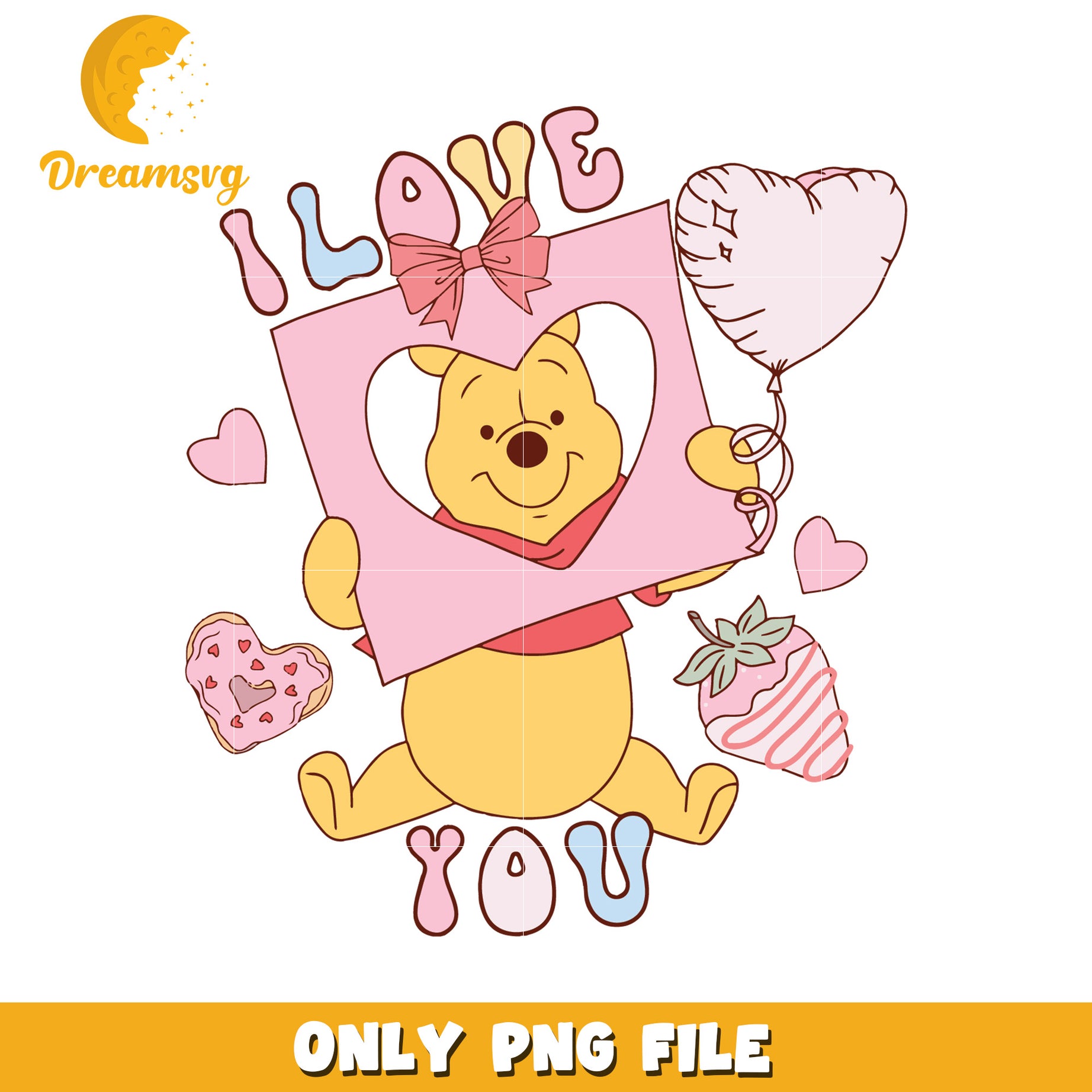 Cute Winnie the Pooh Love PNG File for Every Occasion