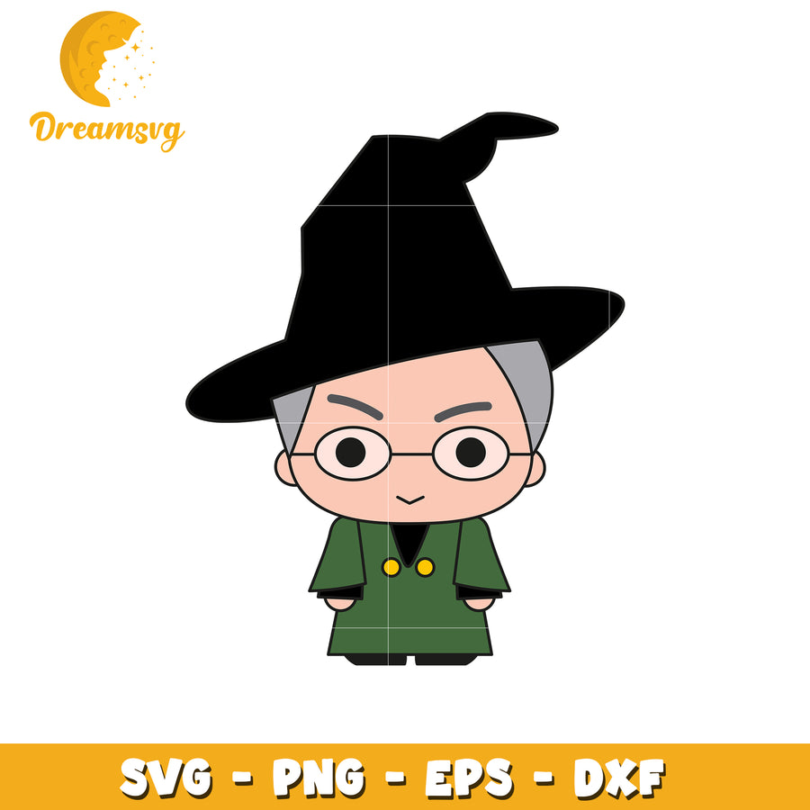 Cute Wizard SVG PNG EPS DXF