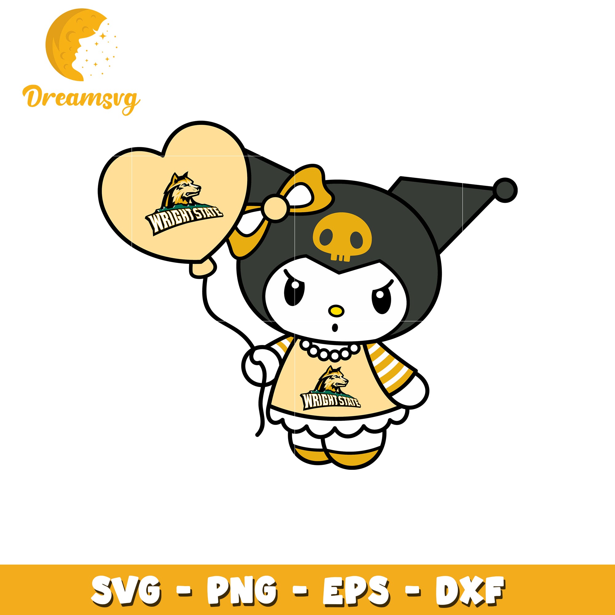 Cute Wright State Character SVG Design for Crafts