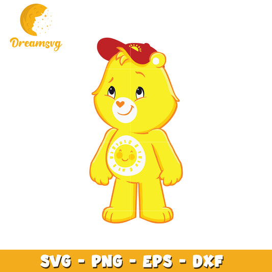 Cute Yellow Bear Character SVG Design for Creative Projects