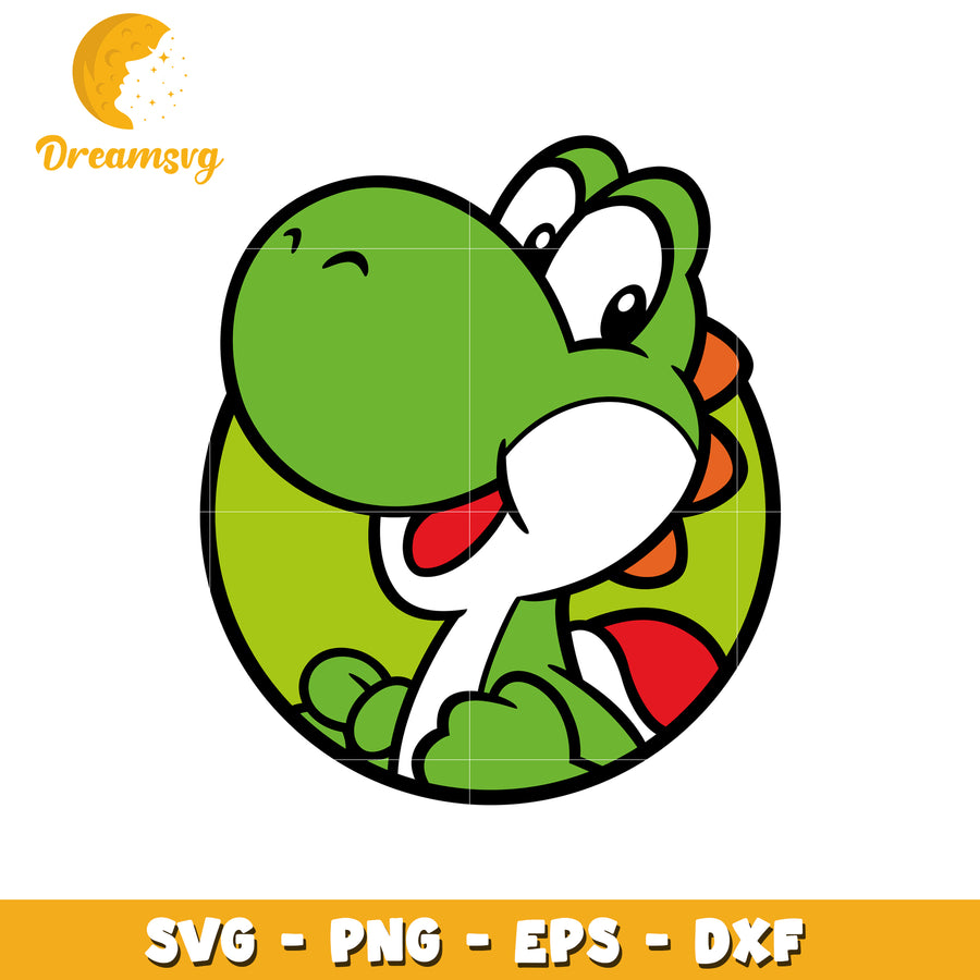 Cute Yoshi Character SVG File Bundle for Crafting Projects