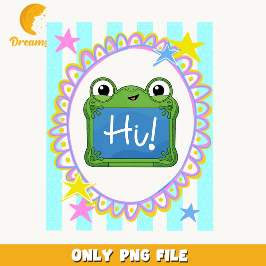 Cute Frog Drawing Tablet PNG, Kawaii Frog PNG, Kids PNG