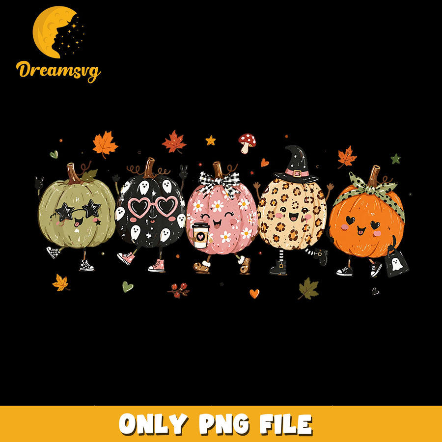 Cute Pumpkins PNG, Fall Theme, Halloween Style PNG