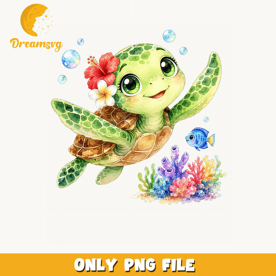 Cute Turtle PNG, Ocean Adventure, Marine Life PNG