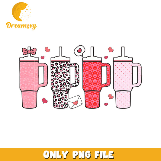 Cute and Colorful Tumblers PNG File for Crafting