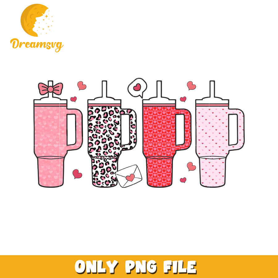 Cute and Colorful Tumblers PNG File for Crafting