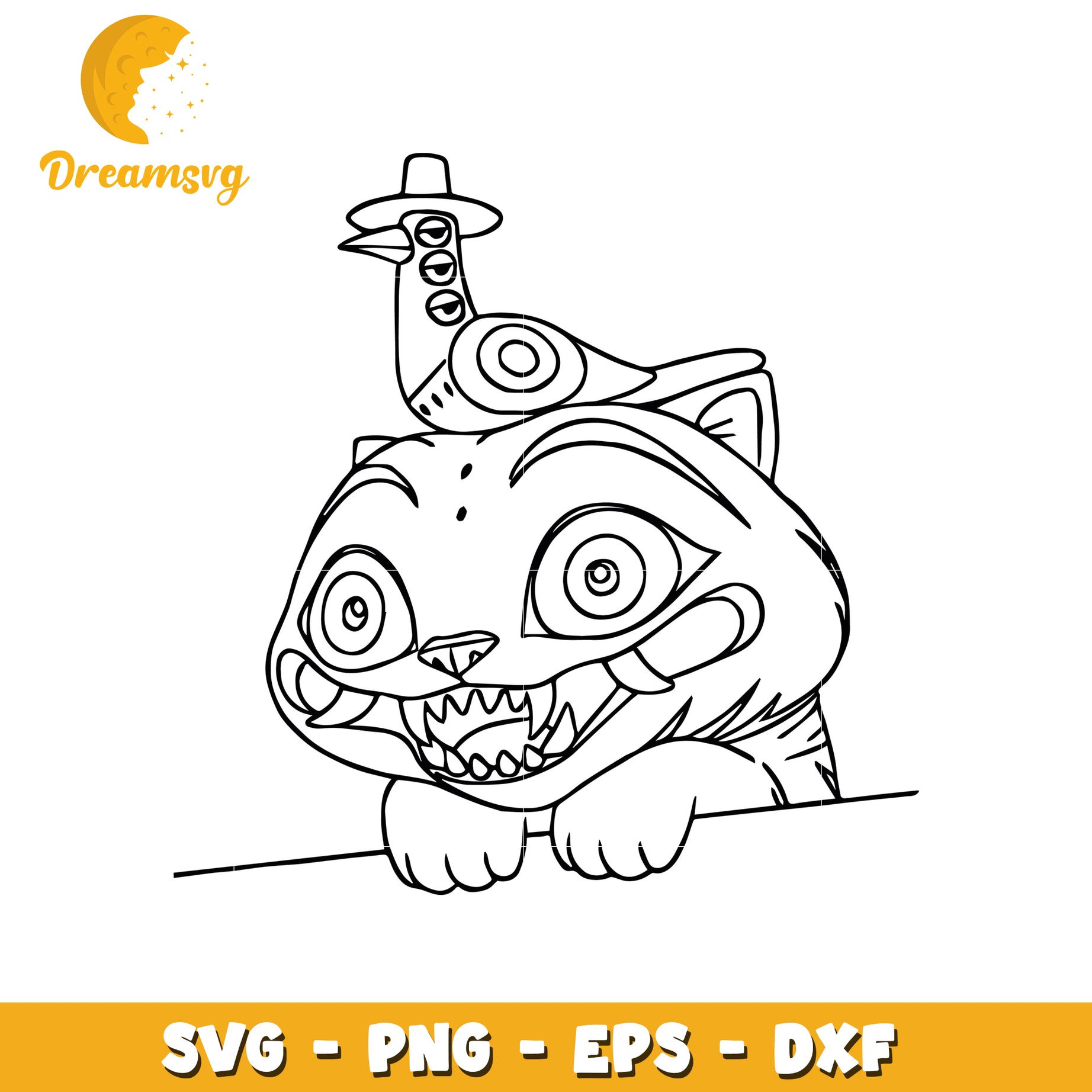 Cute and funny tiger svg, huntrix derpy tiger svg, funny kpop tiger svg